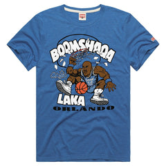 Blue Shaquille O'Neal Orlando Magic Homage Unisex Boomshaqalaka Tri-Blend T-Shirt | NBA