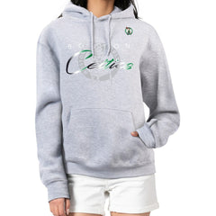 Gray Boston Celtics G-III 4Her by Carl Banks Women's Shadow Logo Tri-Blend Fleece Hoodie | NBA