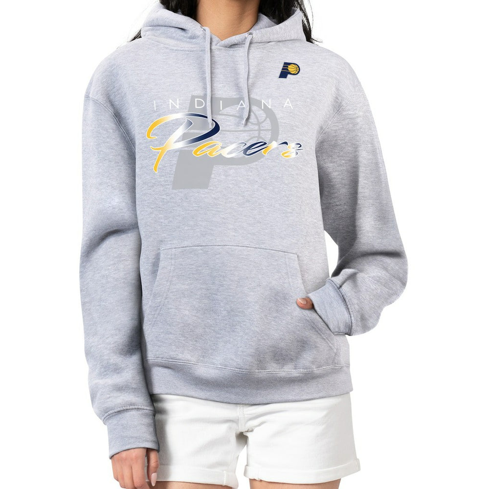 Gray Indiana Pacers G-III 4Her by Carl Banks Women's Shadow Logo Tri-Blend Fleece Hoodie | NBA