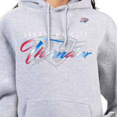 Gray Oklahoma City Thunder G-III 4Her by Carl Banks Women's Shadow Logo Tri-Blend Fleece Hoodie | NBA
