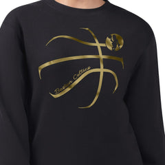 Black Boston Celtics G-III 4Her by Carl Banks Women's Metallic Print Basketball Sketch Fleece Sweatshirt | NBA