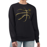 Black Indiana Pacers G-III 4Her by Carl Banks Women's Metallic Print Basketball Sketch Fleece Sweatshirt | NBA