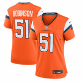Denver Broncos Que Robinson Women's Team Game Jersey | NFL Discount