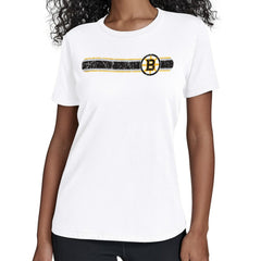 Boston Bruins Starter Women's Team Stripe T-Shirt - NHL T-shirts