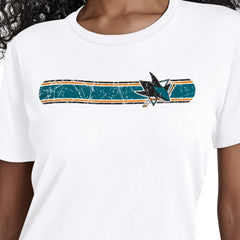 San Jose Sharks Starter Women's Team Stripe T-Shirt - NHL T-shirts