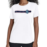 Seattle Kraken Starter Women's Team Stripe T-Shirt - NHL T-shirts
