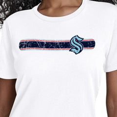 Seattle Kraken Starter Women's Team Stripe T-Shirt - NHL T-shirts