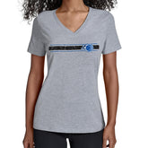 Gray Orlando Magic Starter Women's Team Stripe V-Neck T-Shirt | NBA