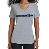 Gray Memphis Grizzlies Starter Women's Team Stripe V-Neck T-Shirt | NBA