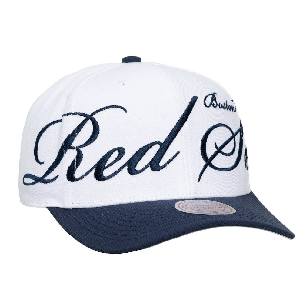 Boston Red Sox Mitchell & Ness Unisex XL Script Pro Crown Snapback Hat - MLB Hats