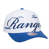 Texas Rangers Mitchell & Ness Unisex XL Script Pro Crown Adjustable Hat - MLB Hats