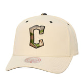 Cleveland Guardians Mitchell & Ness Unisex Camo Logo Pro Crown Snapback Hat - MLB Hats