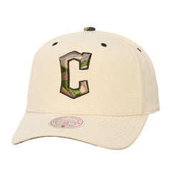 Cleveland Guardians Mitchell & Ness Unisex Camo Logo Pro Crown Snapback Hat - MLB Hats
