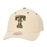 Texas Rangers Mitchell & Ness Unisex Camo Logo Pro Crown Snapback Hat - MLB Hats