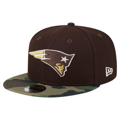 New England Patriots Adult Burnt Wood Camo 9FIFTY Snapback Hat | NFL Online