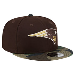 New England Patriots Adult Burnt Wood Camo 9FIFTY Snapback Hat | NFL Online