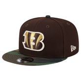 Cincinnati Bengals Adult Burnt Wood Camo 9FIFTY Snapback Hat | NFL Outlet