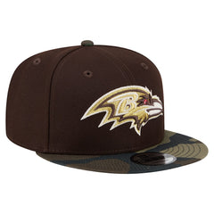 Baltimore Ravens Adult Burnt Wood Camo 9FIFTY Snapback Hat | NFL Online