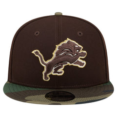 Detroit Lions Adult Burnt Wood Camo 9FIFTY Snapback Hat | NFL Sale