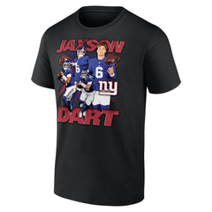 New York Giants Jaxson Dart Notorious Graphic T-Shirt | NFL Outlet