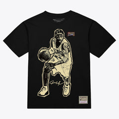 Black Allen Iverson Philadelphia 76ers Unisex Blockbuster Player Graphic T-Shirt | NBA