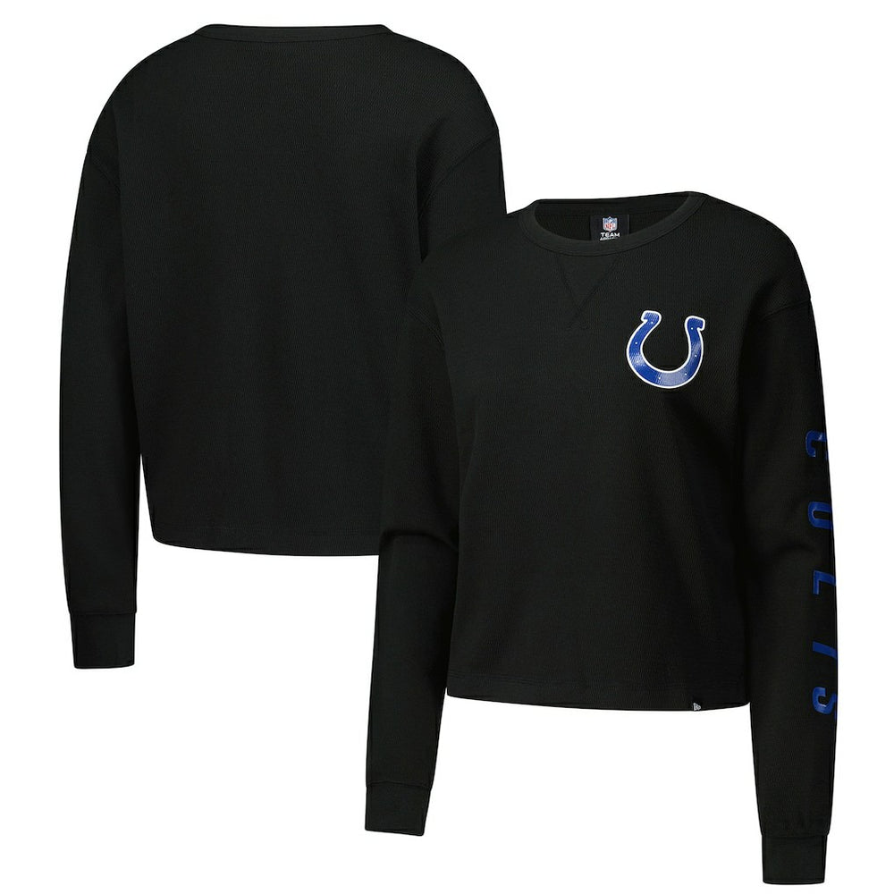 Indianapolis Colts Women's Sport Night Thermal Long Sleeve Cropped T-Shirt | NFL Near me