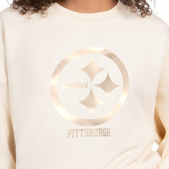 Pittsburgh Steelers Starter Women's Travel Pastels Boxy Fleece Sweatshirt | NFL Near me
