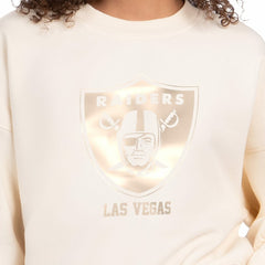 Las Vegas Raiders Starter Women's Travel Pastels Boxy Fleece Sweatshirt | NFL Outlet