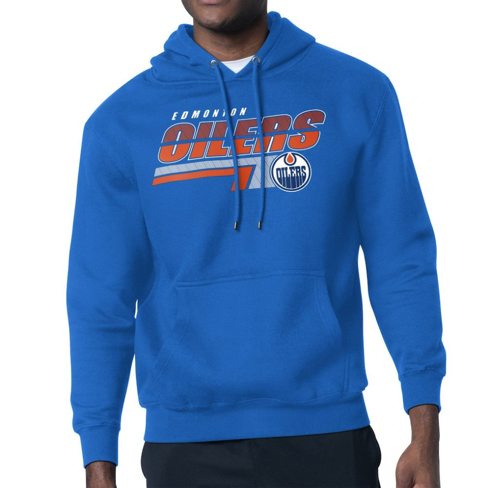 Edmonton Oilers Starter Logo Push Fleece Hoodie - NHL Hoodies