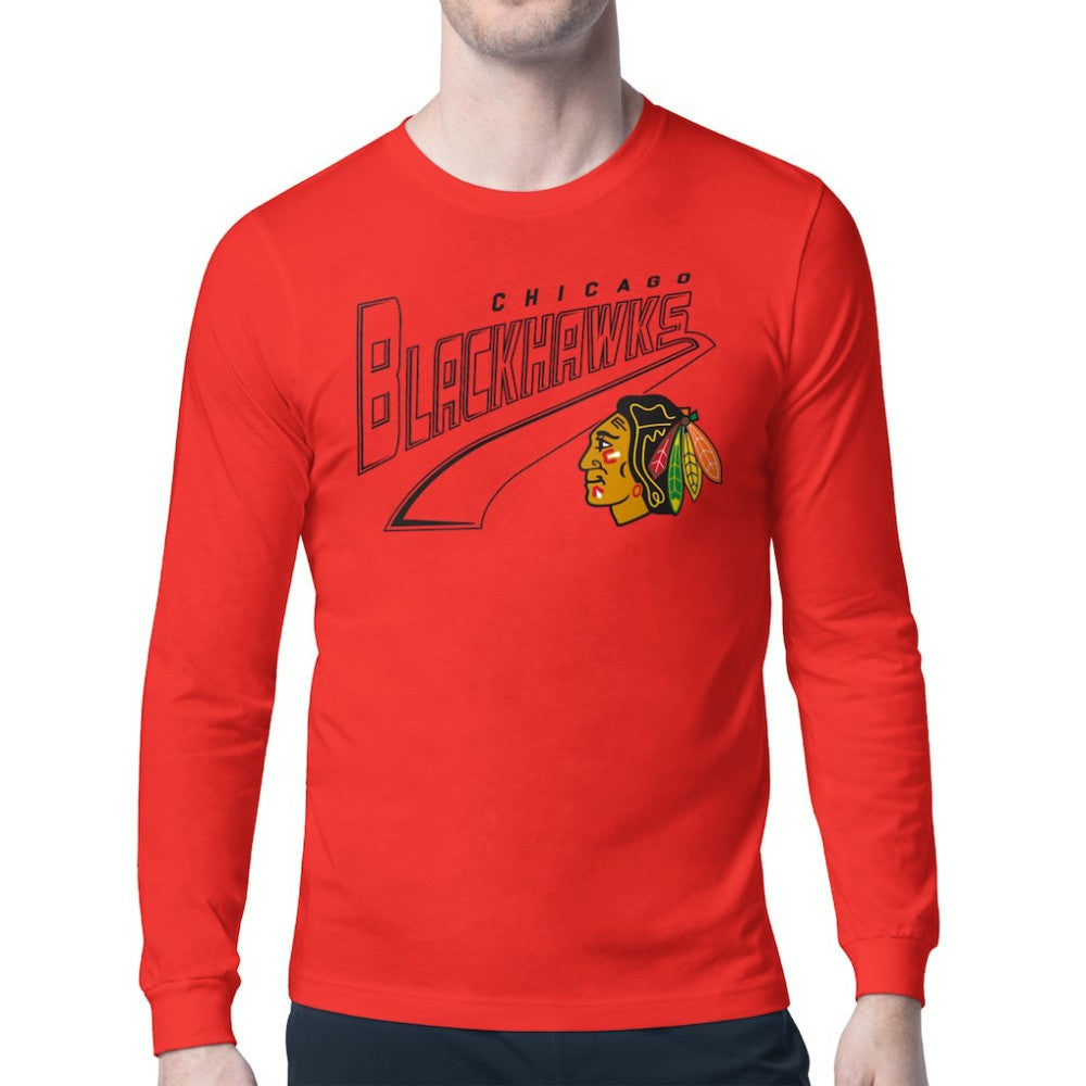 Chicago Blackhawks Starter Modern Tailsweep Long Sleeve T-Shirt - NHL T-shirts