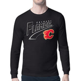 Calgary Flames Starter Modern Tailsweep Long Sleeve T-Shirt - NHL T-shirts