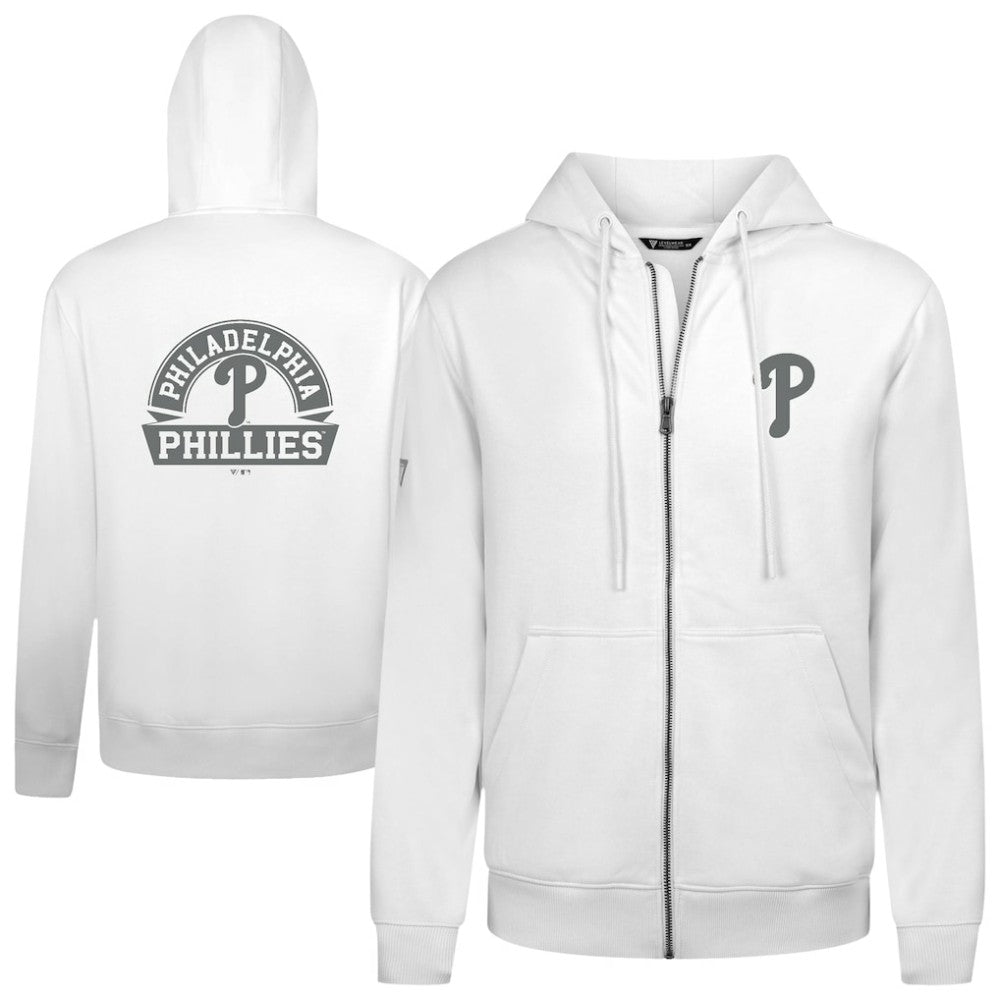 Philadelphia Phillies Levelwear Podium Banner Arch Full-Zip Hoodie - MLB Hoodies