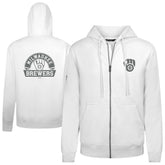 Milwaukee Brewers Levelwear Podium Banner Arch Full-Zip Hoodie - MLB Hoodies