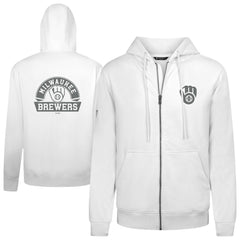Milwaukee Brewers Levelwear Podium Banner Arch Full-Zip Hoodie - MLB Hoodies