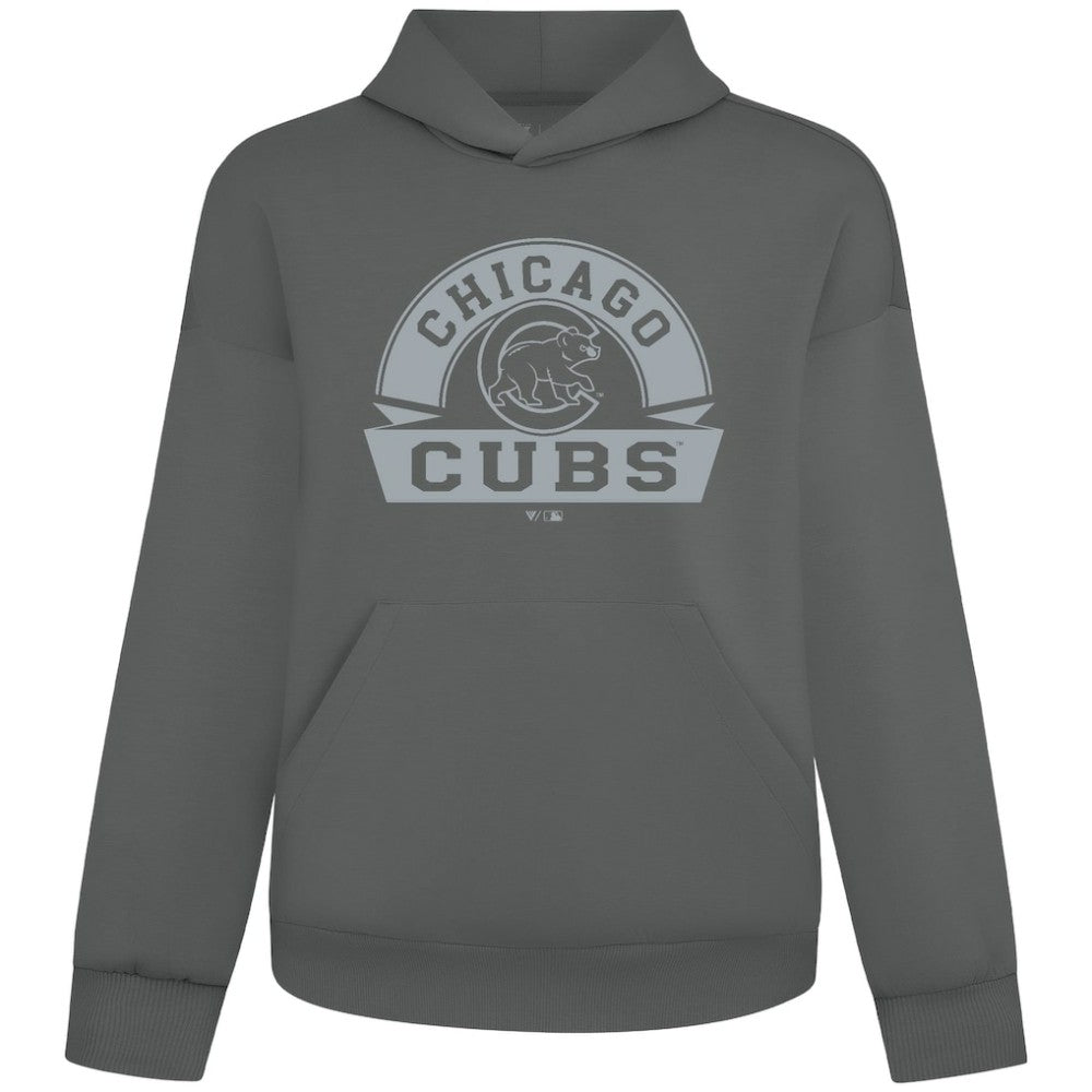 Chicago Cubs Levelwear Luxe Signature Banner Arch Tri-Blend Hoodie - MLB Hoodies