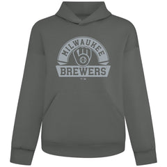 Milwaukee Brewers Levelwear Luxe Signature Banner Arch Tri-Blend Hoodie - MLB Hoodies
