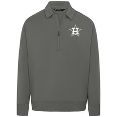 Houston Astros Levelwear Luxe Signature Quarter-Zip Chenille Logo Tri-Blend Sweatshirt - MLB Sweatshirts