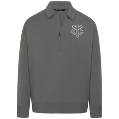 Minnesota Twins Levelwear Luxe Signature Quarter-Zip Chenille Logo Tri-Blend Sweatshirt - MLB Sweatshirts