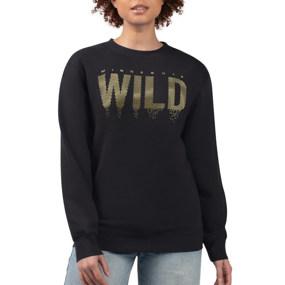 Minnesota Wild G-III 4Her by Carl Banks Women's Metallic Drop Printed Fleece Sweatshirt - NHL Sweatshirts