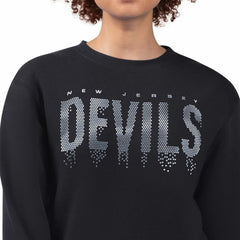 New Jersey Devils G-III 4Her by Carl Banks Women's Metallic Drop Printed Fleece Sweatshirt - NHL Sweatshirts