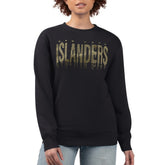 New York Islanders G-III 4Her by Carl Banks Women's Metallic Drop Printed Fleece Sweatshirt - NHL Sweatshirts