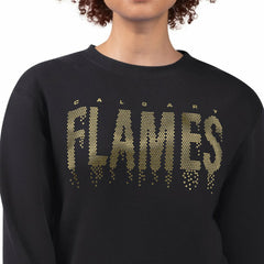 Calgary Flames G-III 4Her by Carl Banks Women's Metallic Drop Printed Fleece Sweatshirt - NHL Sweatshirts