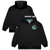 Black Memphis Grizzlies Hardwood Classics Nights Walk the Tunnel Satin Bomber Full-Snap Hooded Jacket | NBA