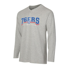 Gray Philadelphia 76ers Concepts Sport Hawthorn Thermal Knit Long Sleeve Henley T-Shirt | NBA