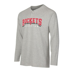Gray Houston Rockets Concepts Sport Hawthorn Thermal Knit Long Sleeve Henley T-Shirt | NBA
