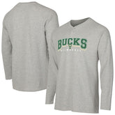 Gray Milwaukee Bucks Concepts Sport Hawthorn Thermal Knit Long Sleeve Henley T-Shirt | NBA