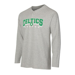 Gray Boston Celtics Concepts Sport Hawthorn Thermal Knit Long Sleeve Henley T-Shirt | NBA
