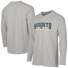 Gray Denver Nuggets Concepts Sport Hawthorn Thermal Knit Long Sleeve Henley T-Shirt sale | NBA