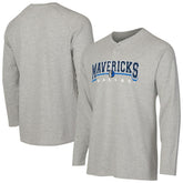 Gray Dallas Mavericks Concepts Sport Hawthorn Thermal Knit Long Sleeve Henley T-Shirt sale | NBA