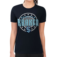 Seattle Kraken G-III 4Her by Carl Banks Women's Super-Slim Lightweight Pinstripe Circle Graphic T-Shirt - NHL T-shirts